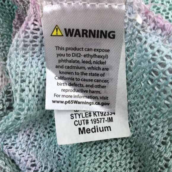 FANTASTIC FAWN Sweater Loose Knit Tie Dye Boho Pastel 3/4 Sleeve Size Medium - Picture 8 of 12